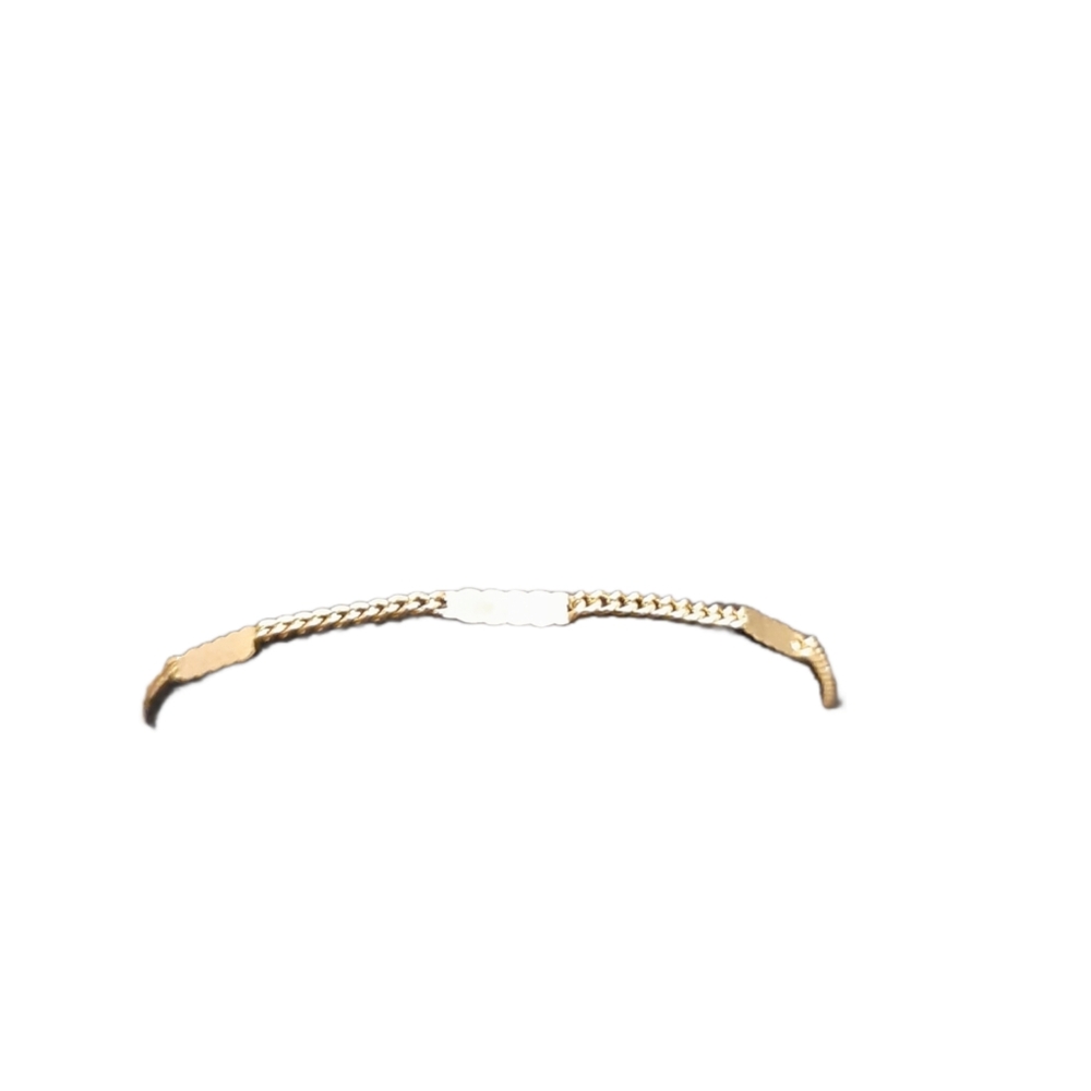 14k gold plated bracelet chain style with flat accents lobster style clasp